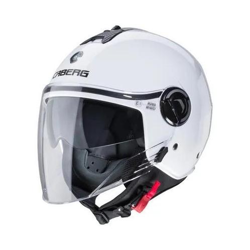 Caberg Riviera V4 X - Wit, Motoren, Kleding | Motorhelmen, M, Caberg, Jethelm, Verzenden