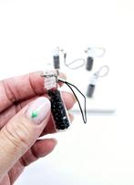 Obsidiaan Tashanger/Telefoonhanger Geluksflesje, Ophalen of Verzenden