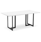 Eettafel / design bureau 'TITUS' van wit hout - 180x90 cm