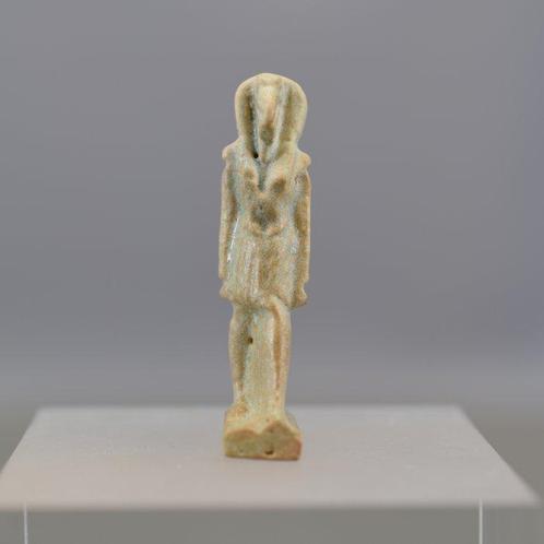 Oude Egypte, late periode Faience Fajance amulet van de god, Verzamelen, Mineralen en Fossielen