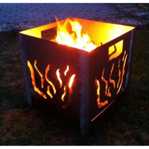 Metalen vuurkorf | Tuindecoratie roest vuurkorf, Huis en Inrichting, Woonaccessoires | Wanddecoraties, Nieuw, Verzenden
