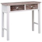 vidaXL Wandtafel 90x30x77 cm hout bruin, Huis en Inrichting, Tafels | Bijzettafels, Verzenden, Nieuw, Hout, 60 cm of meer