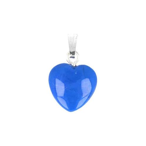 Hartvormige Edelstenen Hanger Howliet Blauw (12 mm), Sieraden, Tassen en Uiterlijk, Kettinghangers, Nieuw, Verzenden