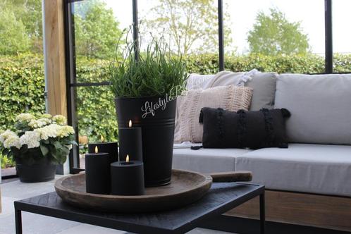 Outdoor LED kaars Black 10 x 15 cm, Huis en Inrichting, Woonaccessoires | Kandelaars en Kaarsen, Nieuw, Ophalen of Verzenden