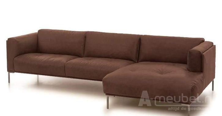 Loungebank Bern - loungebanken - Taupe, Huis en Inrichting, Banken | Sofa's en Chaises Longues, 125 tot 150 cm, Nieuw, 250 tot 300 cm