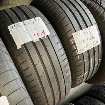 2 x Hankook Ventus S1 Evo2 225-55-17 RFT Zomerbanden 5,5mm beschikbaar voor biedingen