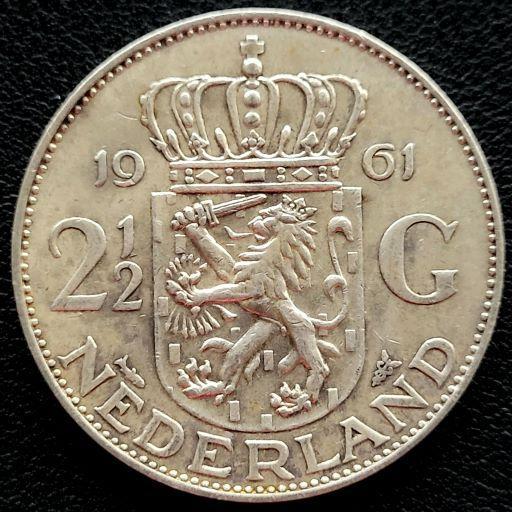 Nederlandse zilveren Juliana Rijksdaalder 1961, Postzegels en Munten, Munten | Nederland, Losse munt, Koningin Juliana, Zilver