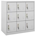 vidaXL Lockerkast 90x45x92,5 cm staal lichtgrijs, Huis en Inrichting, Kasten | Lockerkasten, Verzenden, Nieuw