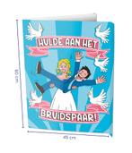 Raambord Bruidspaar 60cm, Hobby en Vrije tijd, Feestartikelen, Verzenden, Nieuw