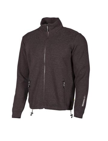 Ivanhoe vest Hadar Full Zip Black - fijne merinowol - Zwart