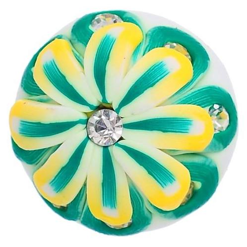 Fako Bijoux® - Click Button - Fimoklei - Geel/Groen, Sieraden, Tassen en Uiterlijk, Armbanden, Verzenden