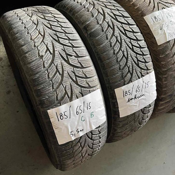 2 x Nokian 185-65-15 Winterbanden 5,5mm, Auto-onderdelen, Banden en Velgen, 15 inch, Winterbanden, 185 mm, Personenwagen, Gebruikt