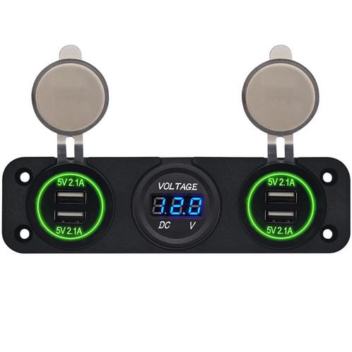ProRide 12V USB Autolader 4 Poorten - 5V/2.1A - P117215 -, Doe-het-zelf en Verbouw, Elektra en Kabels, Nieuw, Verzenden