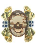 Zonder minimumprijs - Ring - 9 kt. Zilver, Geel goud, Nieuw