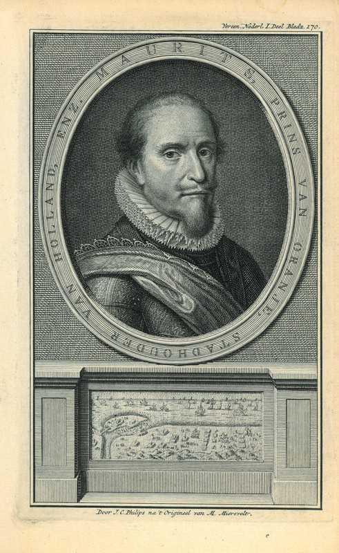 Portrait of Maurice, Prince of Orange, Antiek en Kunst, Kunst | Etsen en Gravures