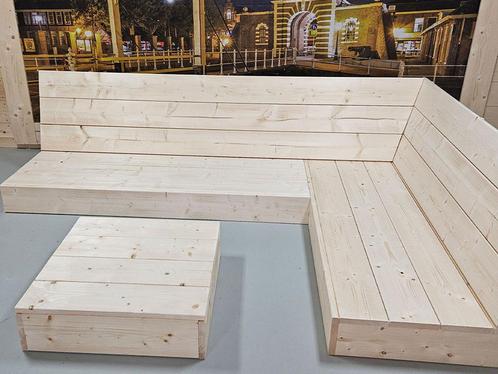 Steigerhouten Loungeset Jaimy, Tuin en Terras, Tuinsets en Loungesets, Nieuw, Hout, Ophalen of Verzenden