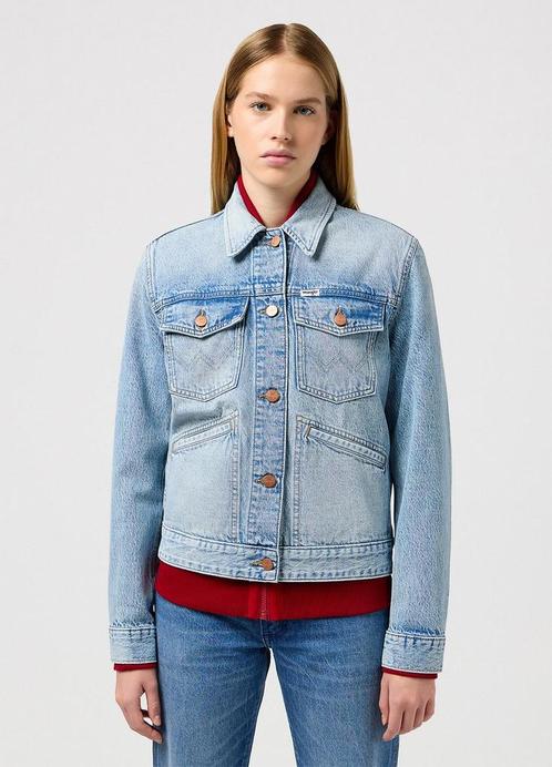-50% Wrangler  Wrangler Mid stone  maat S, Kleding | Dames, Jassen | Zomer, Blauw, Nieuw, Verzenden