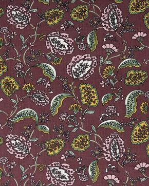 Baby Rib Bloemen Aubergine, Hobby en Vrije tijd, Stoffen en Lappen, Paars, Nieuw