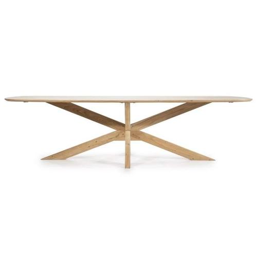 Eettafel Nikki - 280cm - Naturel - 96141 - eettafel, Huis en Inrichting, Tafels | Eettafels, Nieuw, Overige materialen