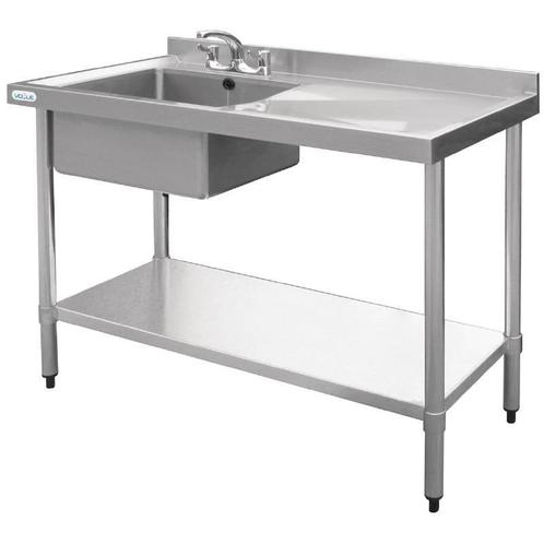 RVS Spoeltafel | Spoelbak Links | 100x60x90 cm Vogue, Zakelijke goederen, Horeca | Meubilair en Inrichting, Verzenden