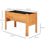 TRUUSK Verhoogd Kruidenbed Plantenbak Van Hout Met Afvoergat, Tuin en Terras, Bloembakken en Plantenbakken, Verzenden, Nieuw