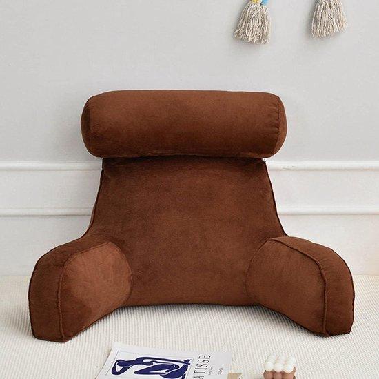 Rugkussen - Leeskussen met Nekrol - Groot Kussen - Zitkussen, Huis en Inrichting, Woonaccessoires | Overige, Verzenden