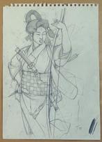 Michetz, Marc - 1 Original drawing - Geisha à larc, Nieuw