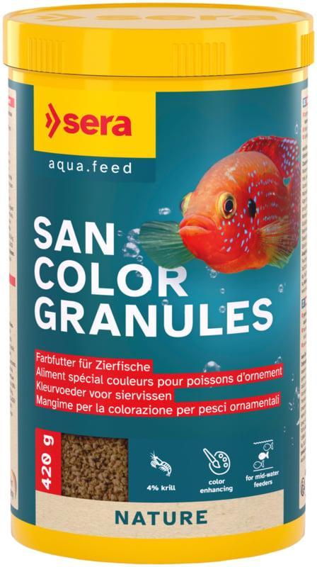 Sera San Color Granules 250ml (Granulaat, pallets en sticks), Dieren en Toebehoren, Vissen | Aquaria en Toebehoren, Overige typen