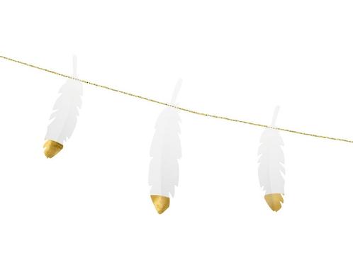 Veren Slingers Wit 1,6m, Hobby en Vrije tijd, Feestartikelen, Nieuw, Verzenden