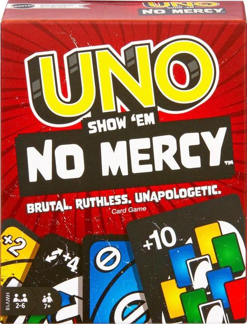 Uno - Show Em No Mercy | Mattel - Kaartspellen, Hobby en Vrije tijd, Gezelschapsspellen | Kaartspellen, Nieuw, Verzenden