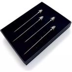 Anovi Tapasprikkers met Kerstboomontwerp – Zilvertin – 8, Huis en Inrichting, Ophalen of Verzenden, Nieuw