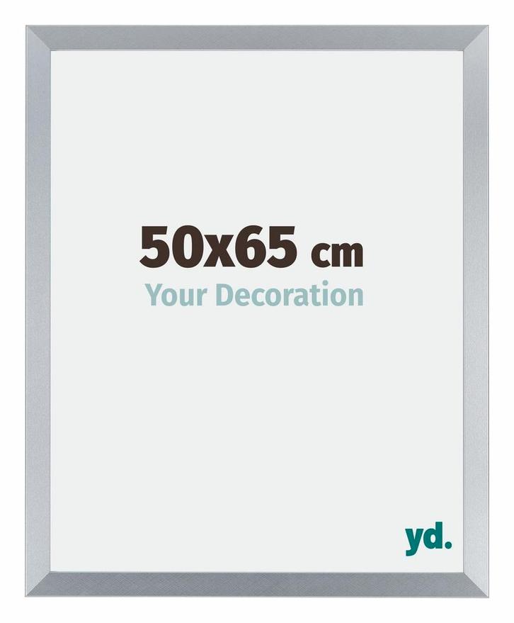 Fotolijst 50x65 cm - Zilver Glans - MDF - Catania, Huis en Inrichting, Woonaccessoires | Lijsten, Nieuw, Verzenden