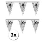 3x Halloween Spinnenweb versiering 6 meter - Halloween sli.., Ophalen of Verzenden, Nieuw