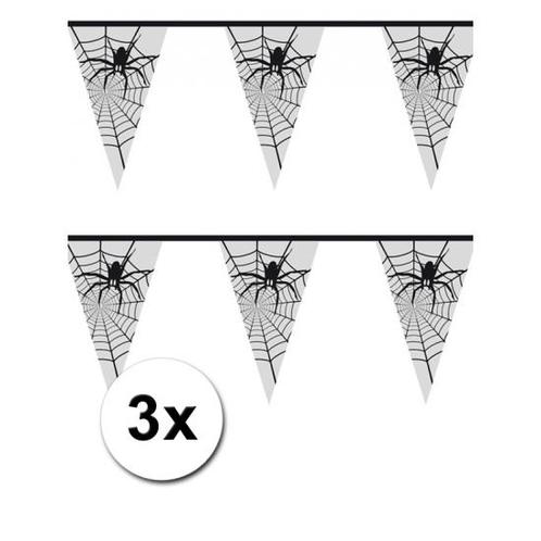 3x Halloween Spinnenweb versiering 6 meter - Halloween sli.., Hobby en Vrije tijd, Feestartikelen, Ophalen of Verzenden