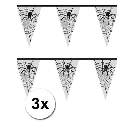 3x Halloween Spinnenweb versiering 6 meter - Halloween sli.., Hobby en Vrije tijd, Feestartikelen, Ophalen of Verzenden