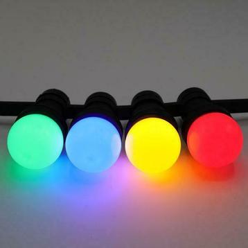 Prikkabel set van 5 tot 100 meter met 4 kleuren LED lampen