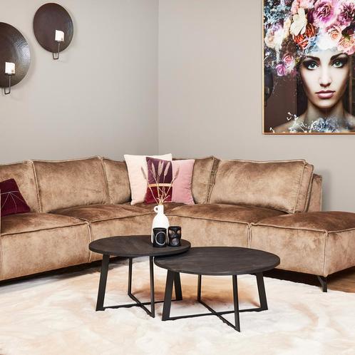 Salontafel Austin Black | 70 cm | Set van 2, Huis en Inrichting, Tafels | Salontafels, Nieuw, Ophalen of Verzenden