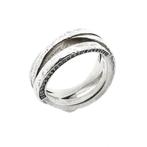 Zilveren robuuste ring met zirconia | ESPRIT (zilveren ring), 18 tot 19, Gebruikt, Overige kleuren, Ophalen of Verzenden