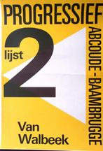 Stem lijst 2 Van Walbeek op vintage poster (lijst optie), Verzenden, Nieuw, Overige onderwerpen, Met lijst