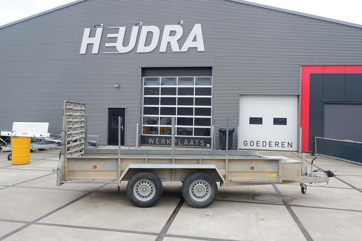 Gebruikte Heudrax machinetransporter 3500kg  400x135cm, Auto diversen, Aanhangers en Bagagewagens, Nieuw