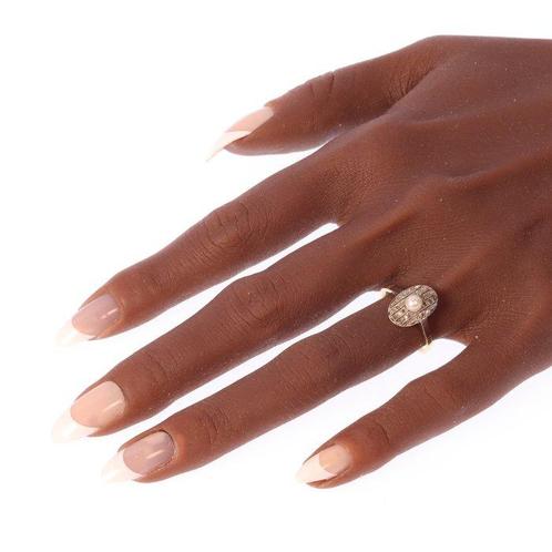 Zonder Minimumprijs - Ring - 18 karaat Geel goud - Diamant -, Sieraden, Tassen en Uiterlijk, Ringen