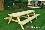 Rockwood® Picknicktafel Massief Grenen Luxe Superieur 3.00m, Ophalen of Verzenden, Nieuw, Rechthoekig, Hout