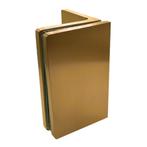 Glasklem Porto Premium glas/wand 90° - Goud, Doe-het-zelf en Verbouw, Hang- en Sluitwerk, Ophalen of Verzenden, Nieuw