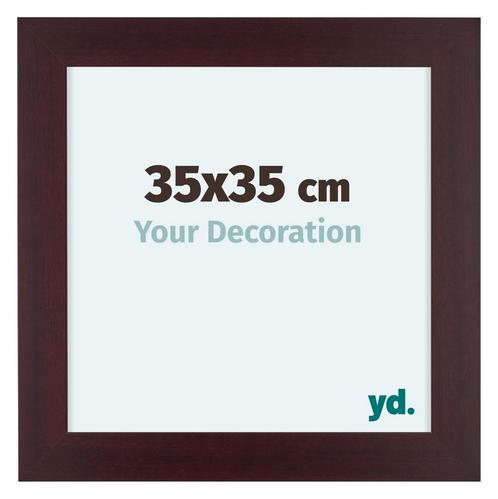 Fotolijst 35x35 cm - Mahonie - Hout - Dover, Huis en Inrichting, Woonaccessoires | Lijsten, Nieuw, Verzenden