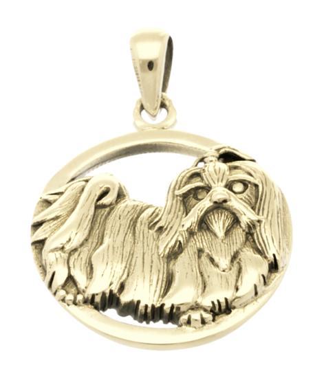 Gouden Shih Tzu hond kettinghanger, Sieraden, Tassen en Uiterlijk, Kettinghangers, Verzenden