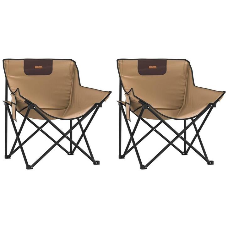 2x Campingstoel Inklapbaar Bruin: Goedkope retourdeal!, Caravans en Kamperen, Caravan accessoires, Nieuw, Ophalen of Verzenden