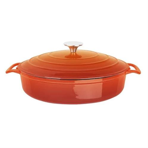 Oranje ronde braadpan | 3.5Ltr, Zakelijke goederen, Horeca | Overige, Verzenden