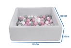 Ruim ballenbad voor thuis - 120x120 cm - 600 ballen - zac..., Ophalen of Verzenden, Nieuw
