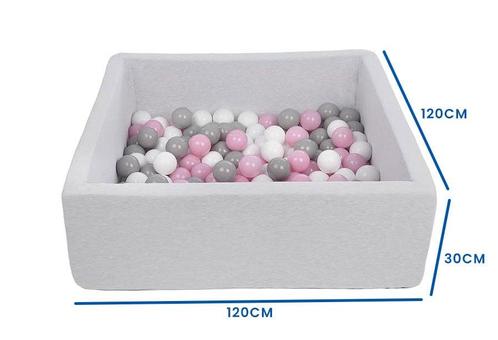 Ruim ballenbad voor thuis - 120x120 cm - 600 ballen - zac..., Kinderen en Baby's, Speelgoed | Babyspeelgoed, Nieuw, Ophalen of Verzenden