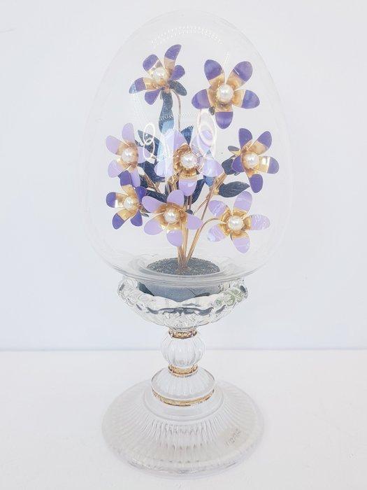 Fabergé ei - De violetboeket door Fabergé/Franklin Mint -, Antiek en Kunst, Curiosa en Brocante